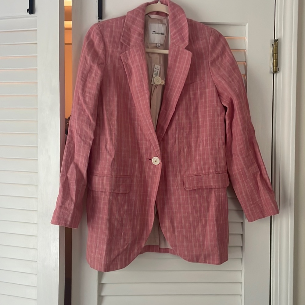 Madewell 100% linen Larsen blazer